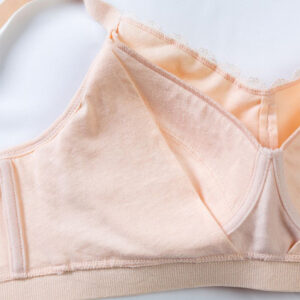 【送料無料】 乳がん パッド用ポケット付き コットン ブラジャー ノンワイヤー 75A～95C No.25051