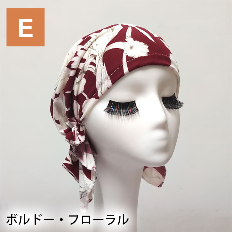 【送料無料】 医療用ターバン帽子 綿混 おしゃれスカーフキャップ(全12柄)