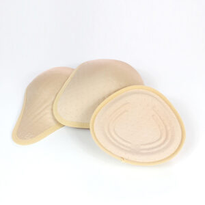 【送料無料】 乳がん用 軽量スポンジ 乳房パッド 三角形 フック付きカバー 2点セット XS S M L XL 左右兼用 胸パット No.25002A