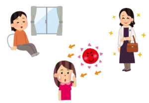 乳がん後の生活シーンで乳房パッドを使い分けている女性の様子